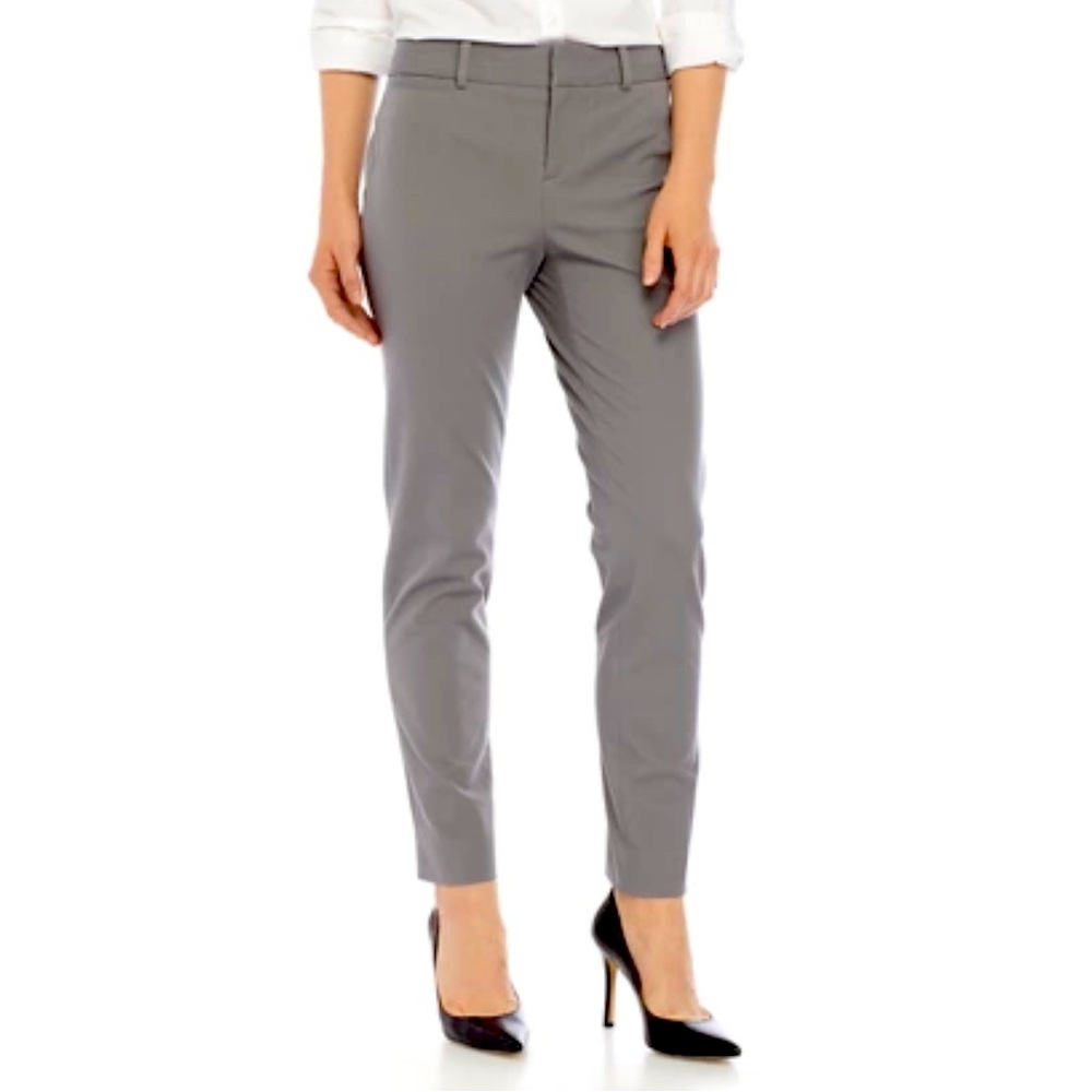 Gray Ankle Length Slacks